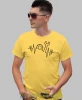 Mechanik linia życia, żółta męska koszulka, prezent dla mechanika, koszulka z nadrukiem dla mechanika, koszulka dla mechanika, koszulki dla mechanika, mucha niesiada, mns.webp
