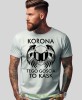 Korona tego gościa to kask, biała męska koszulka, koszulka dla motocyklisty, koszulki na motocykl, koszulka na motocykl, męska koszulka na motocykl na prezent dla miłośnika motocykli.jpg