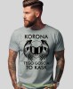 Korona tego gościa to kask, szara męska koszulka, koszulka dla motocyklisty, koszulki na motocykl, koszulka na motocykl, męska koszulka na motocykl na prezent dla miłośnika motocykli.jpg