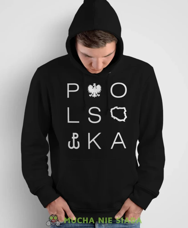 Polska Orzeł Polska Walcząca, męska bluza z kapturem, bluza patriotyczna, bluzy z grafiką patriotyczną, dla mężczyzny, bluzay patriotyczne, bluza Polska, bluzy patriotyczne z kapturem.webp