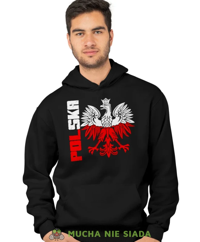 Polska Orzeł Polski biało czerwony, męska bluza z kapturem, bluza patriotyczna, bluzy z grafiką patriotyczną, dla mężczyzny, bluzay patriotyczne, bluza Polska, bluzy patriotyczne z kapturem.webp