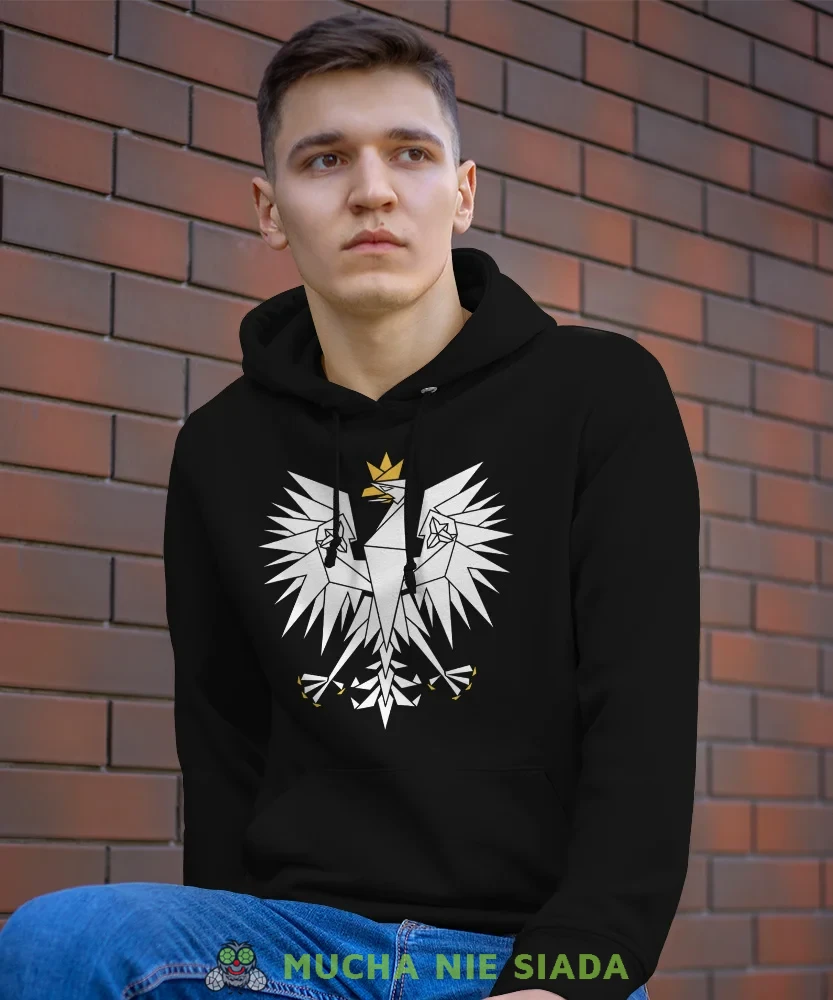 Polska Orzeł, męska bluza z kapturem, bluza patriotyczna, bluzy z grafiką patriotyczną, dla mężczyzny, bluzay patriotyczne, bluza Polska, bluzy patriotyczne z kapturem.webp