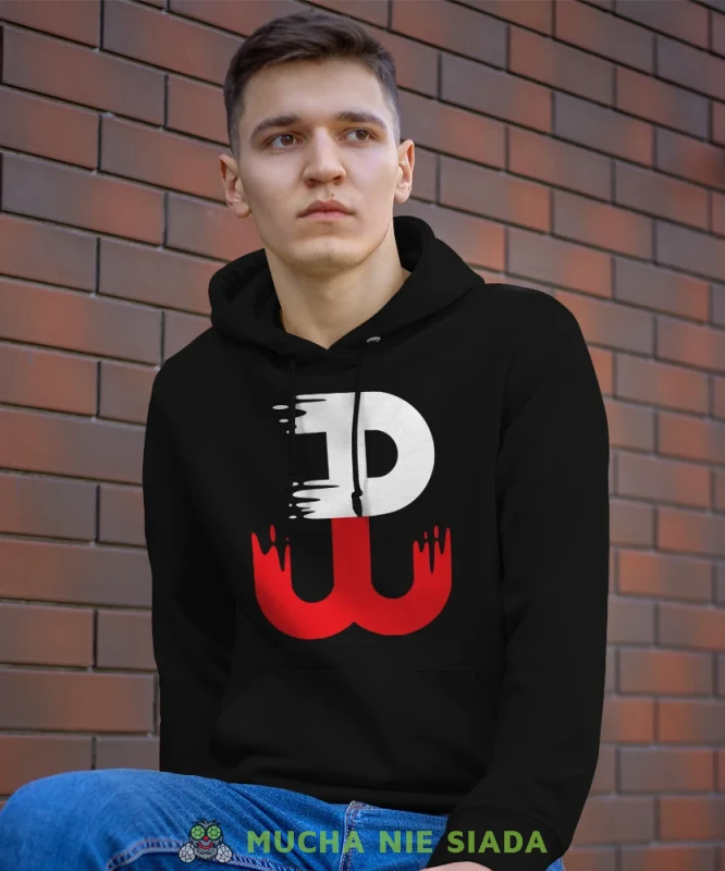 Polska Walcząca biało czerwona, męska bluza z kapturem, bluza patriotyczna, bluzy z grafiką patriotyczną, dla mężczyzny, bluzay patriotyczne, bluza Polska, bluzy patriotyczne z kapturem.webp