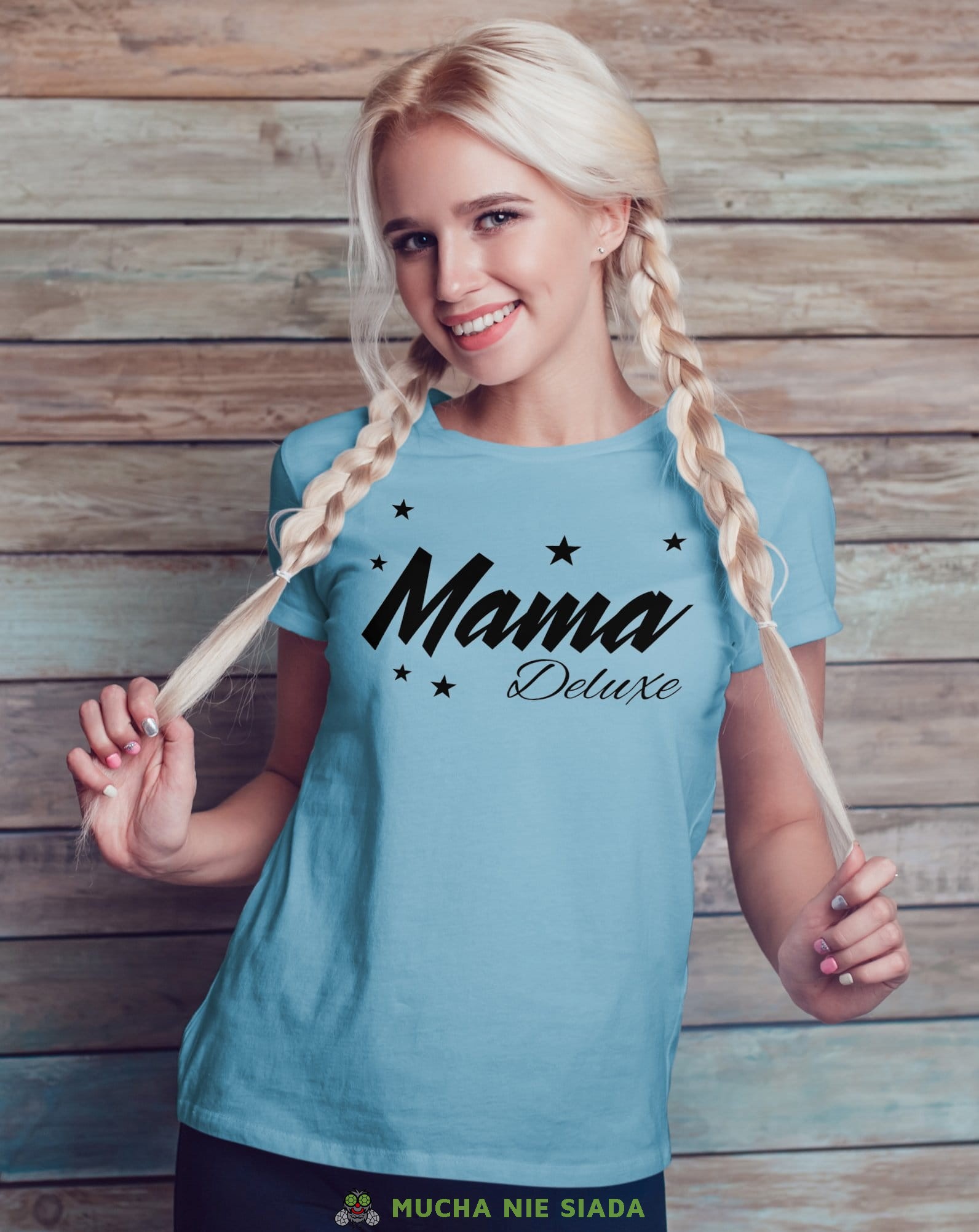 Koszulka Dla Mamy - Mama deluxe - Na prezent na Dzień Mamy lub urodziny Damska Koszulka