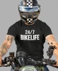 Bikelife, czarna męska koszulka, koszulka dla motocyklisty, koszulki na motocykl, koszulka na motocykl, męska koszulka na motocykl na prezent dla miłośnika motocykli.webp