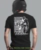 Look and save a life, czarna męska koszulka, koszulka dla motocyklisty, koszulki na motocykl, koszulka na motocykl, męska koszulka na motocykl na prezent dla miłośnika.webp