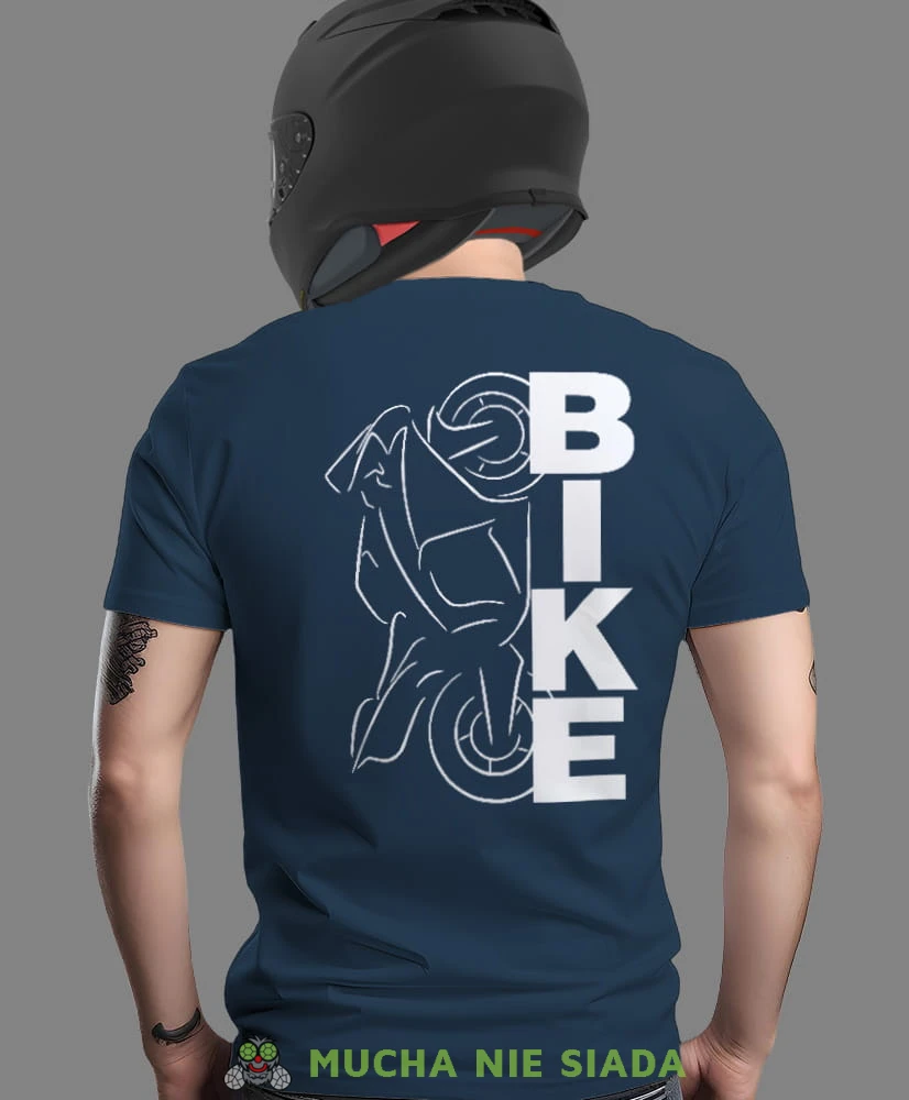 Bike Motocykl, granatowa męska koszulka, koszulka dla motocyklisty, koszulki na motocykl, koszulka na motocykl, męska koszulka na motocykl na prezent dla miłośnika motocykli.jpg