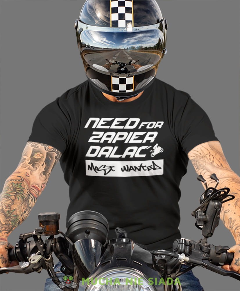 Męska Koszulka motocyklowa - Need for zapierdalać