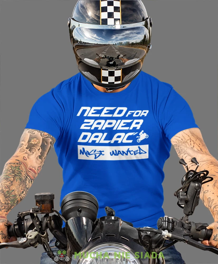 Need for zapier, niebieska męska koszulka, koszulka dla motocyklisty, koszulki na motocykl, koszulka na motocykl, męska koszulka na motocykl na prezent dla miłośnika motocykli.jpg