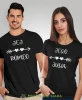 Jego Julia Jej Romeo, czarne koszulki dla par, dla męża, dla żony, dla chłopaka, dla dziewczyny, dla zakochanych, dla par, walentynki, fajne koszulki, t-shirty dla par, mucha nie siada, mns.webp