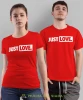 Just Love małe logo, czerwone koszulki dla par, dla męża, dla żony, dla chłopaka, dla dziewczyny, dla zakochanych, dla par, walentynki, fajne koszulki, t-shirty dla par, mucha nie siada, mns.webp