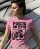 Pościg za mną nie ma sensu, różowa damska koszulka, koszulka motocyklowa, dla motocyklistki, koszulka na motocykl, dla miłośniczki motocykli, mucha nie siada.jpg