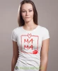 Mama róża, biała koszulka dla mamy, prezent dla mamy, koszulki na dzień matki, koszulki z hasłem dla mamy, personalizowana koszulka dla mamy, oryginalne koszulki na dzień matki, t-shirt dla mamy, mucha nie siada.webp