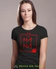 Mama róża, czarna koszulka dla mamy, prezent dla mamy, koszulki na dzień matki, koszulki z hasłem dla mamy, personalizowana koszulka dla mamy, oryginalne koszulki na dzień matki, t-shirt dla mamy, mucha nie siada.webp