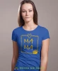 Mama róża, niebieska koszulka dla mamy, prezent dla mamy, koszulki na dzień matki, koszulki z hasłem dla mamy, personalizowana koszulka dla mamy, oryginalne koszulki na dzień matki, t-shirt dla mamy, mucha nie siada.webp
