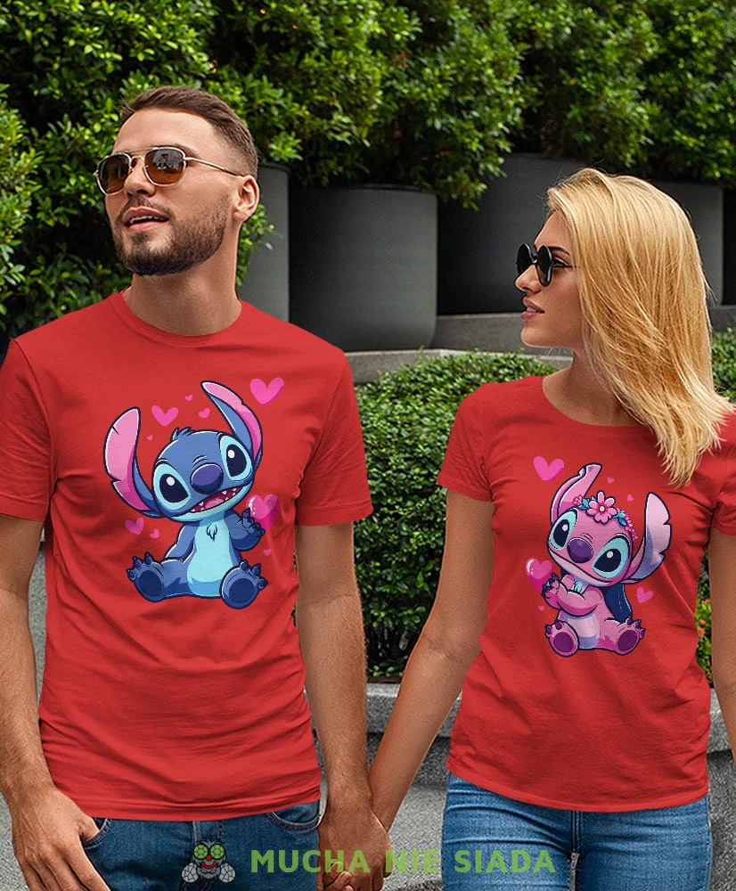 Stitch Angel, czerwone koszulki dla par, dla męża, dla żony, dla chłopaka, dla dziewczyny, dla zakochanych, dla par, walentynki, fajne koszulki, t-shirty dla par, mucha nie siada, mns.jpg