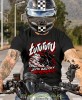 Czarna koszulka motocyklowa ŁUTUTUTU Język Ojczysty Motocyklisty, koszulka dla motocyklisty, Mucha Nie Siada