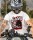 Biała koszulka motocyklowa ŁUTUTUTU Język Ojczysty Motocyklisty, prezent dla motocyklisty, koszulka moto