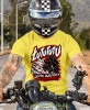 Żółta koszulka motocyklowa ŁUTUTUTU, koszulka dla fana motocykli, prezent dla motocyklisty