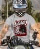 Szara melanż koszulka motocyklowa ŁUTUTUTU Język Ojczysty Motocyklisty, odzież motocyklowa MNS