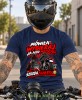 Granatowa koszulka Mówiła Wybieraj Ja Albo Motocykl, humor motocyklowy, Mucha Nie Siada