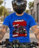Niebieska koszulka motocyklowa Ja Albo Motocykl, Szkoda Fajna Była, prezent moto