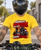 Żółta koszulka motocyklowa Ja Albo Motocykl, zabawny prezent dla motocyklisty, Mucha Nie Siada