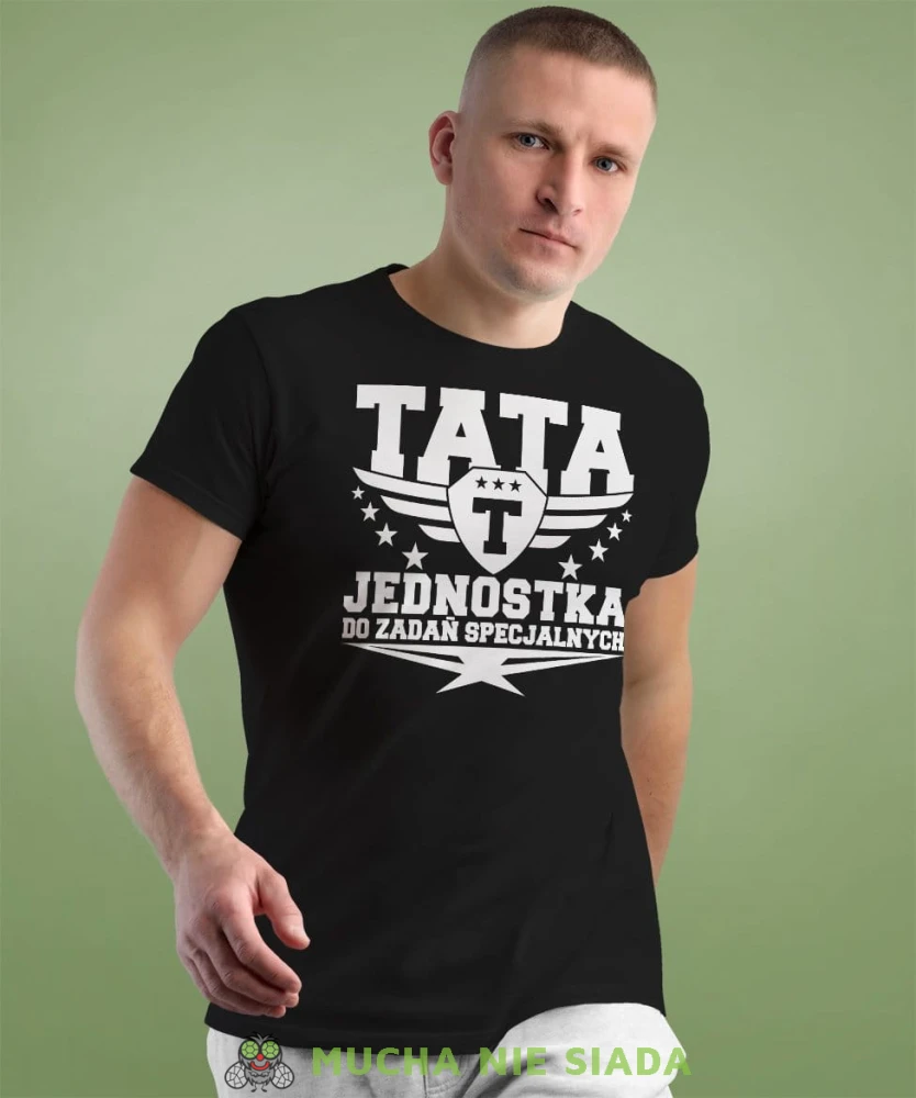 Tata jednostka do zadań specjalnych - koszulka dla taty czarna