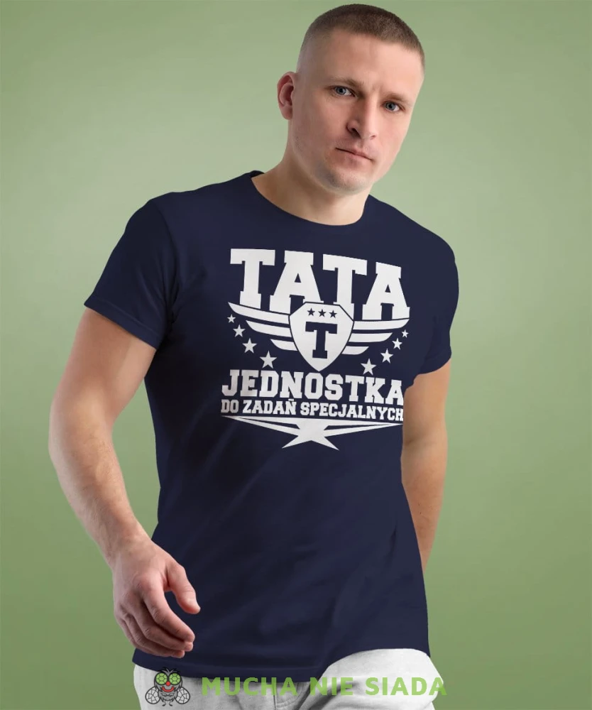 Tata jednostka do zadań specjalnych - koszulka dla taty granatowa