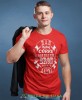 Mam piękną córkę ale mam też broń łopatę i alibi. Koszulka dla taty czerwona Duma Ojca