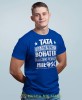 Dla syna pierwszy bohater dla córki pierwsza miłość - koszulka dla taty niebieska