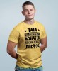 Dla syna pierwszy bohater dla córki pierwsza miłość - koszulka dla taty żółta