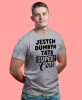 Jestem dumnym tatą super córki - koszulka dla taty szara