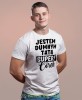 Jestem dumnym tatą super córek - koszulka dla taty biała