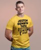 Jestem dumnym tatą super córek - koszulka dla taty żółta