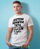 Jestem dumnym tatą super syna - koszulka dla taty biała