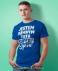 Jestem dumnym tatą super synów - koszulka dla taty niebieska
