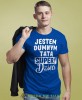 Jestem dumnym tatą super dzieci - koszulka dla taty niebieska