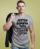 Jestem dumnym tatą super dzieci - koszulka dla taty szara