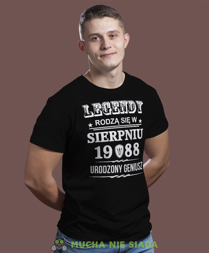 Legendy rodzą się w... urodzony geniusz Koszulka urodzinowa czarna