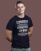 Legendy rodzą się w... urodzony geniusz Koszulka urodzinowa granatowa
