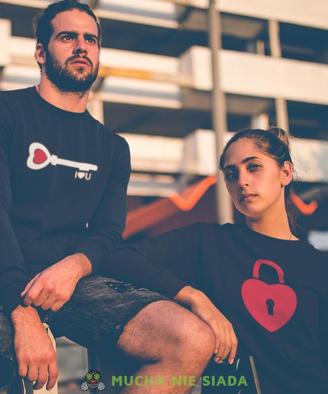 Klucz do serca Bluzy dla par unisex
