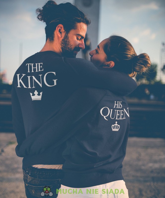 The King His Queen Bluzy dla par unisex