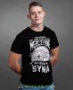 Prosiłem Boga żeby zrobił ze mnie lepszego mężczyznę, on zesłał mi syna koszulka dla taty czarna