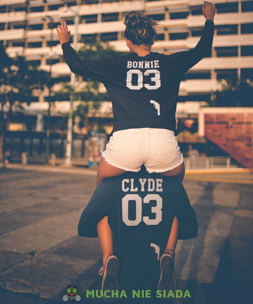 BONNIE &amp; CLYDE Bluzy dla par unisex
