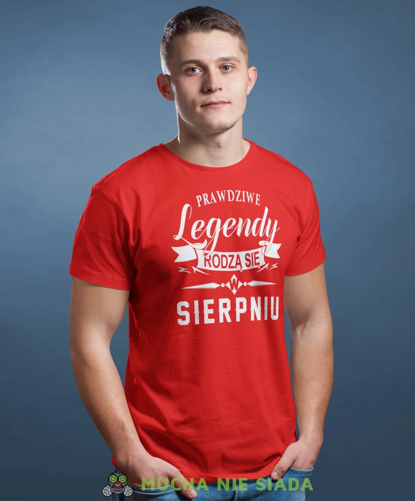 Prawdziwe legendy rodzą się w... Koszulka urodzinowa czerwona