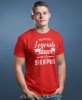 Prawdziwe legendy rodzą się w... Koszulka urodzinowa czerwona