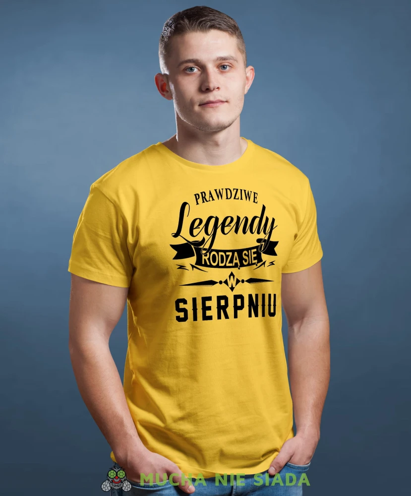 Prawdziwe legendy rodzą się w... Koszulka urodzinowa żółta