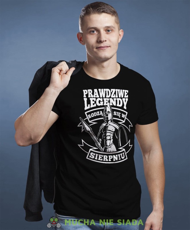 Prawdziwe legendy rodzą się... Męska koszulka urodzinowa czarna