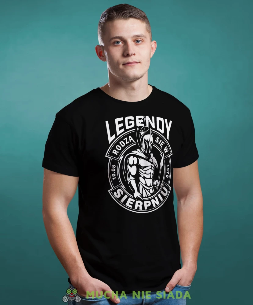 Legendy rodzą się... Męska koszulka urodzinowa czarna